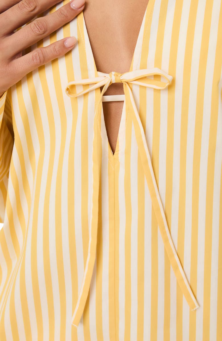 Solid & Striped The Livia Stripe Tunic Dress, Alternate, color, Lemon Drop X Brule