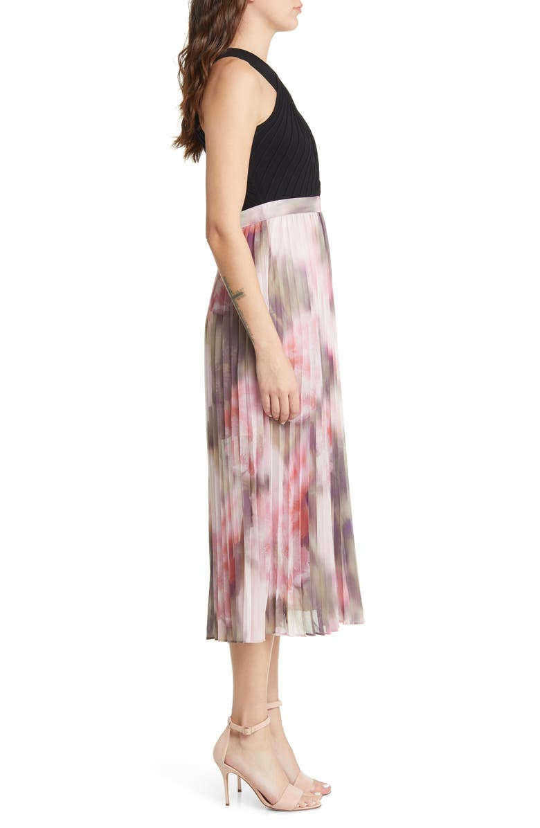 Ted Baker London Loulous Cross Front Pleated Sleeveless Dress, Alternate, color, 