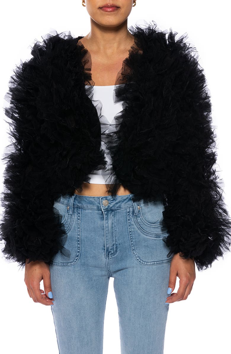 AZALEA WANG Tulle Jacket, Main, color,