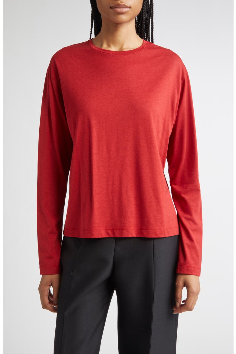 Classic Long Sleeve T-Shirt, Main, color, POPPY