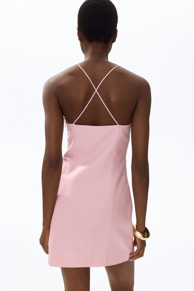 Linen-blend Strappy Dress, Alternate, color, Light pink