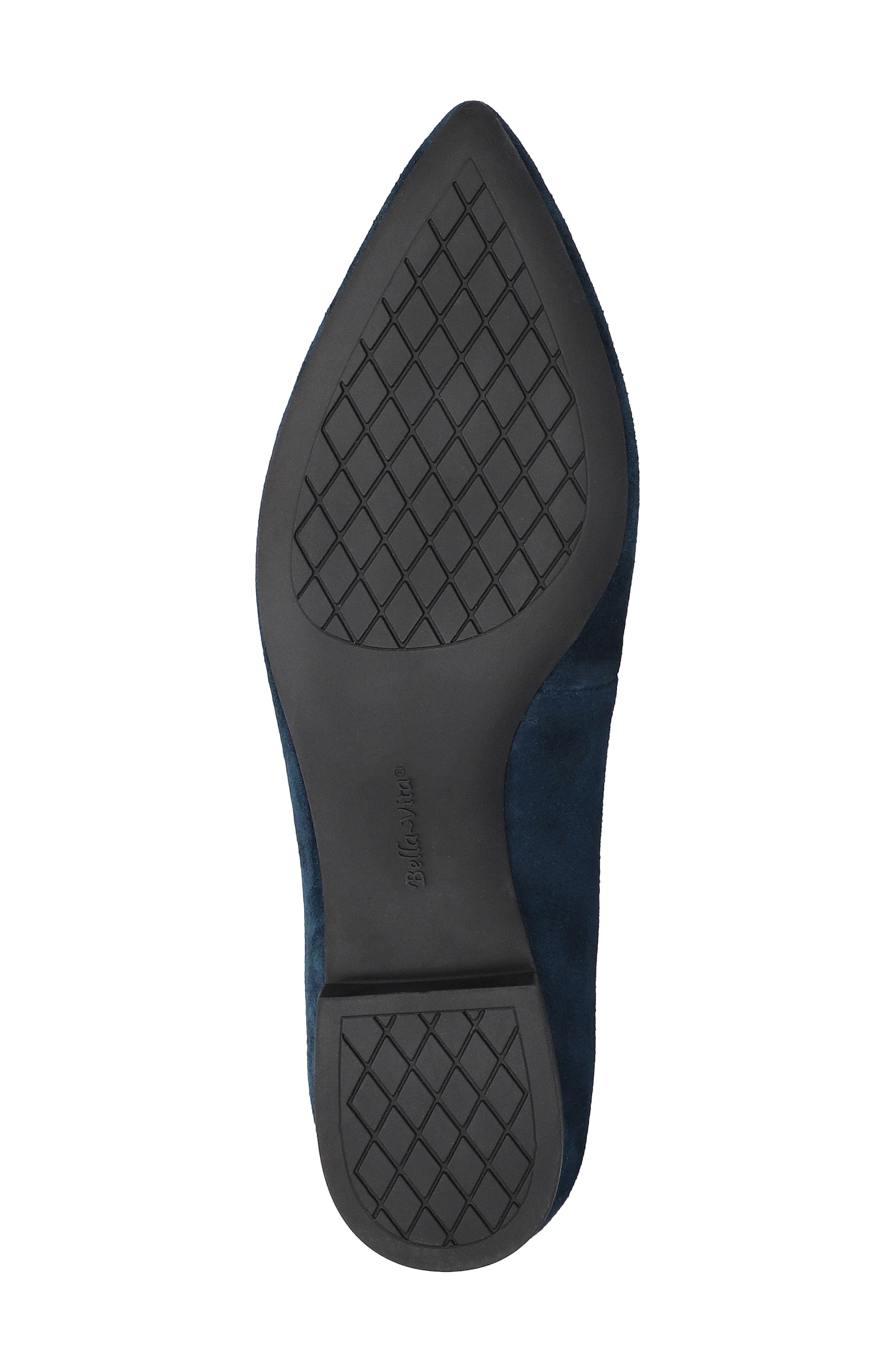 Alessi Pointed Toe Loafer, Alternate, color, NAVY SUEDE LEATHER