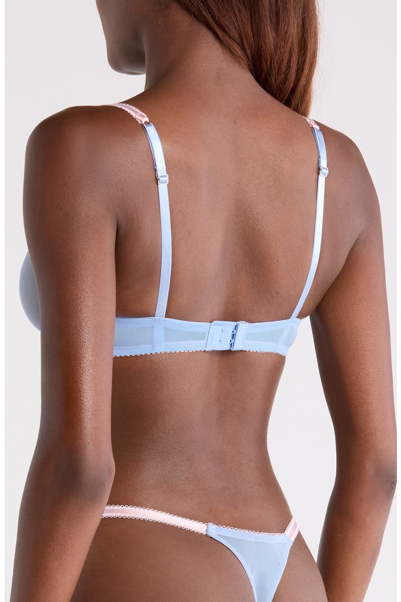 Roza Mesh Underwire Bra, Alternate, color, BEL AIR BLUE