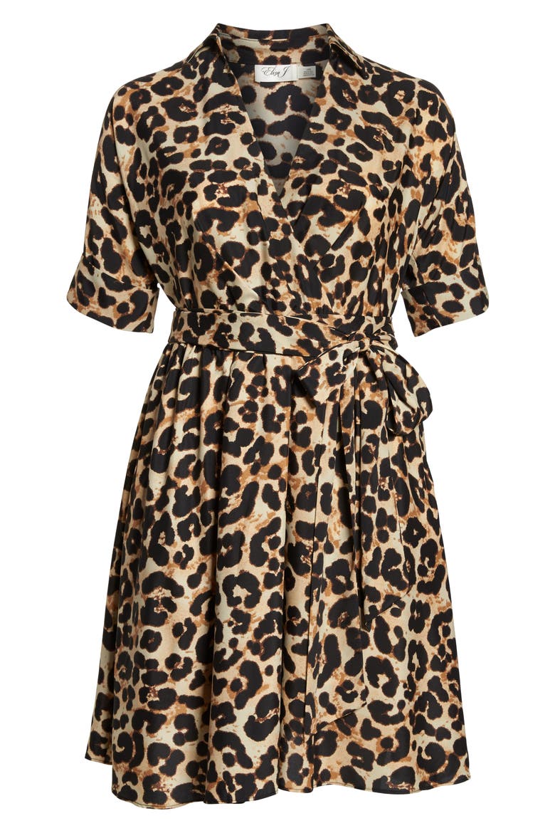 Leopard Print Shirtdress, Alternate, color, ANIMAL