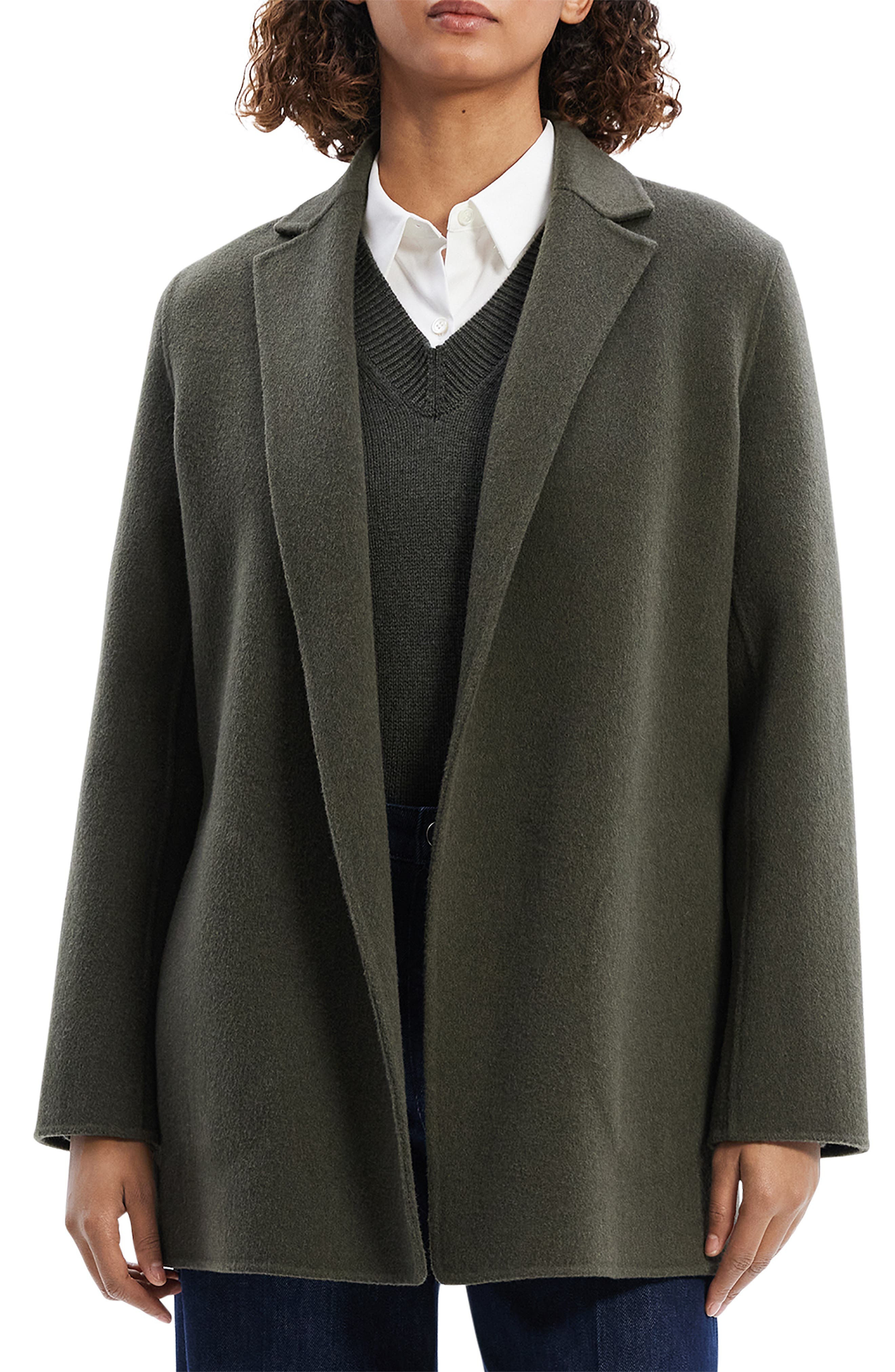 Theory Open Front Wool Blend Blazer