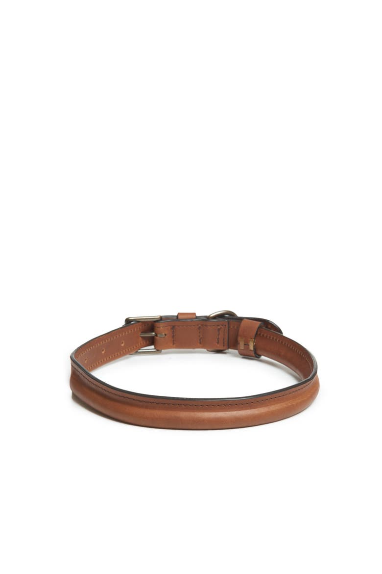 Gordon Leather Dog Collar - MD, Alternate, color, Espresso