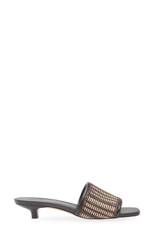 Nordstrom Rack Ilene Woven Kitten Heel Sandal In Black Multi