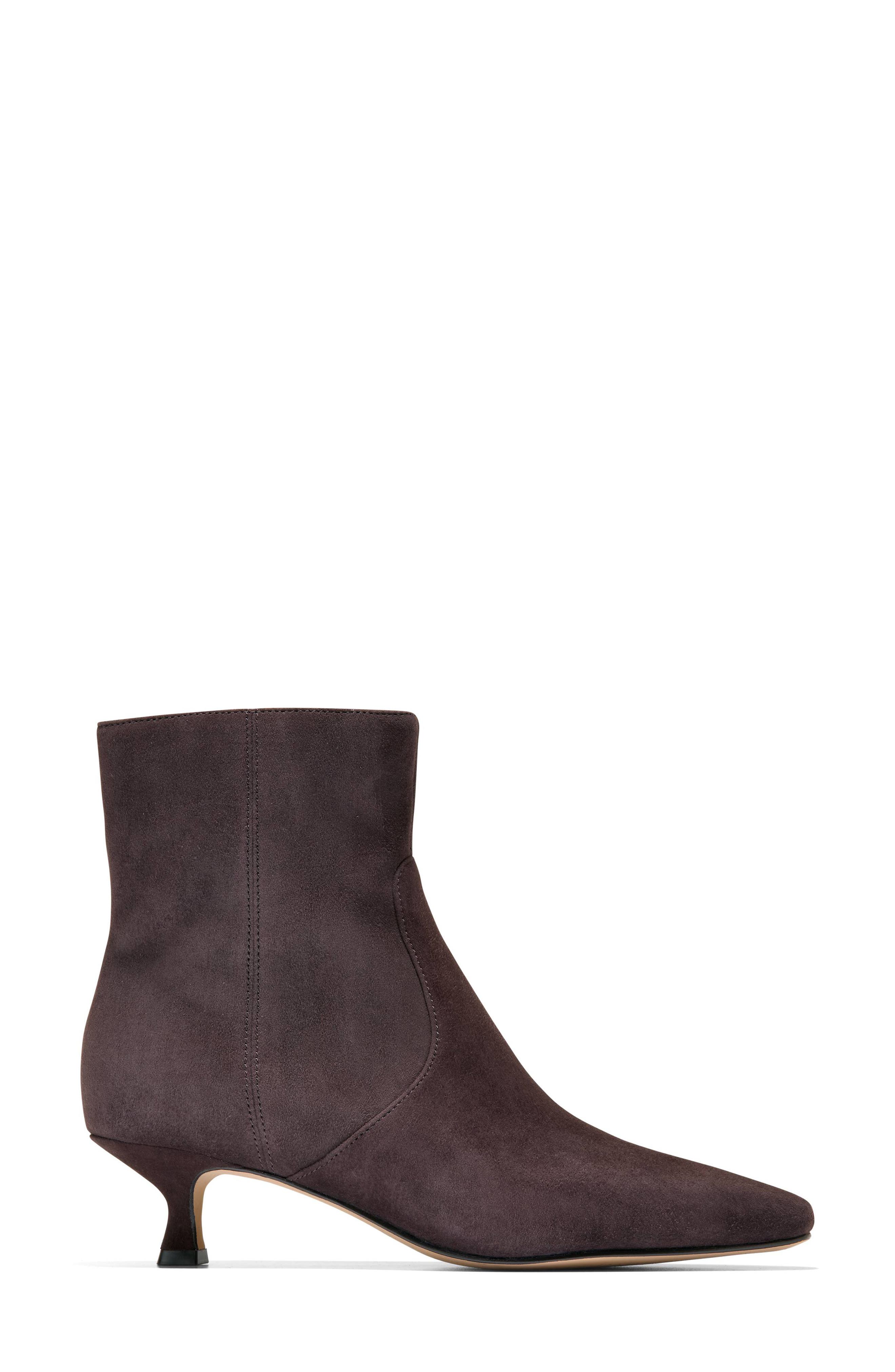 Tyldie Kitten Heel Bootie, Alternate, color, CH DK CHOCOLATE SUEDE
