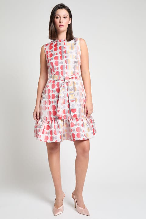 Polka Dot Woven A Line Dress