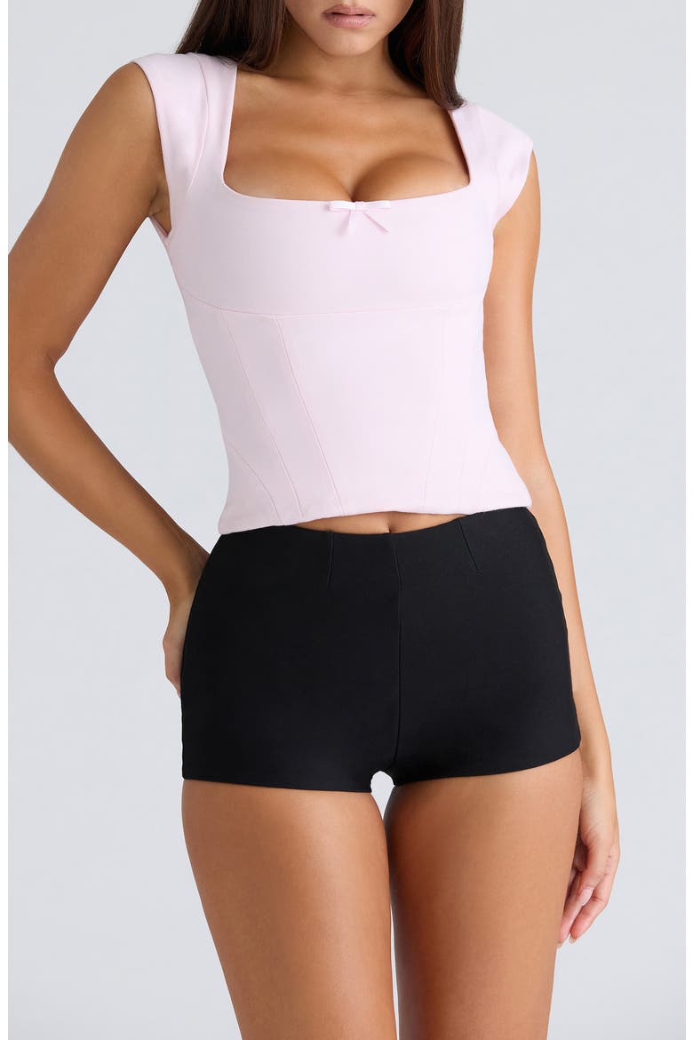 The Cap Sleeve Corset Top, Alternate, color, BALLERINA PINK