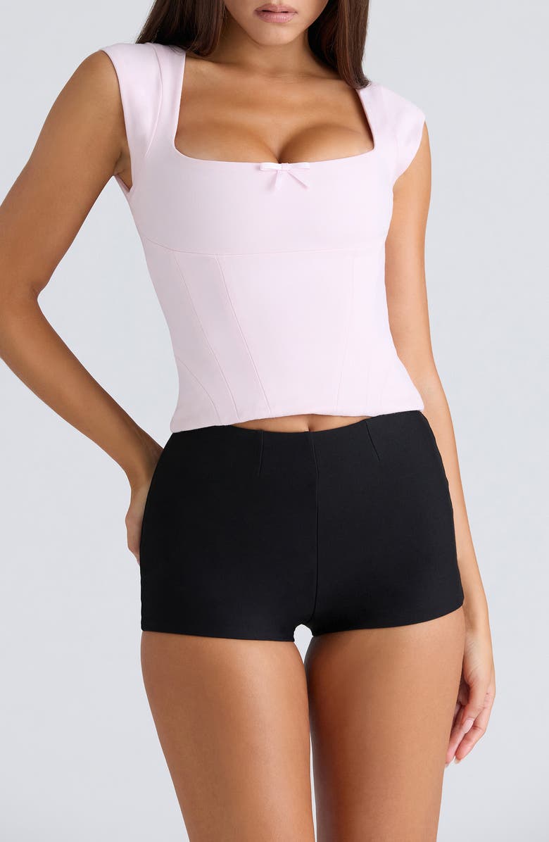 HOUSE OF CB The Cap Sleeve Corset Top, Alternate, color, Ballerina Pink