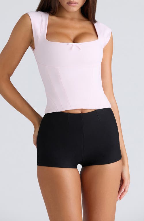 House Of Cb The Cap Sleeve Corset Top In Pink