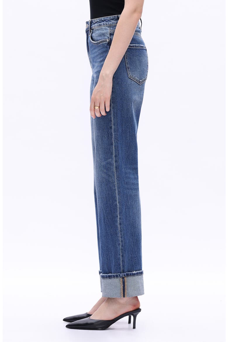 High Waist Relaxed Straight Leg Jeans, Alternate, color, RETRO MEDIUM BLUE