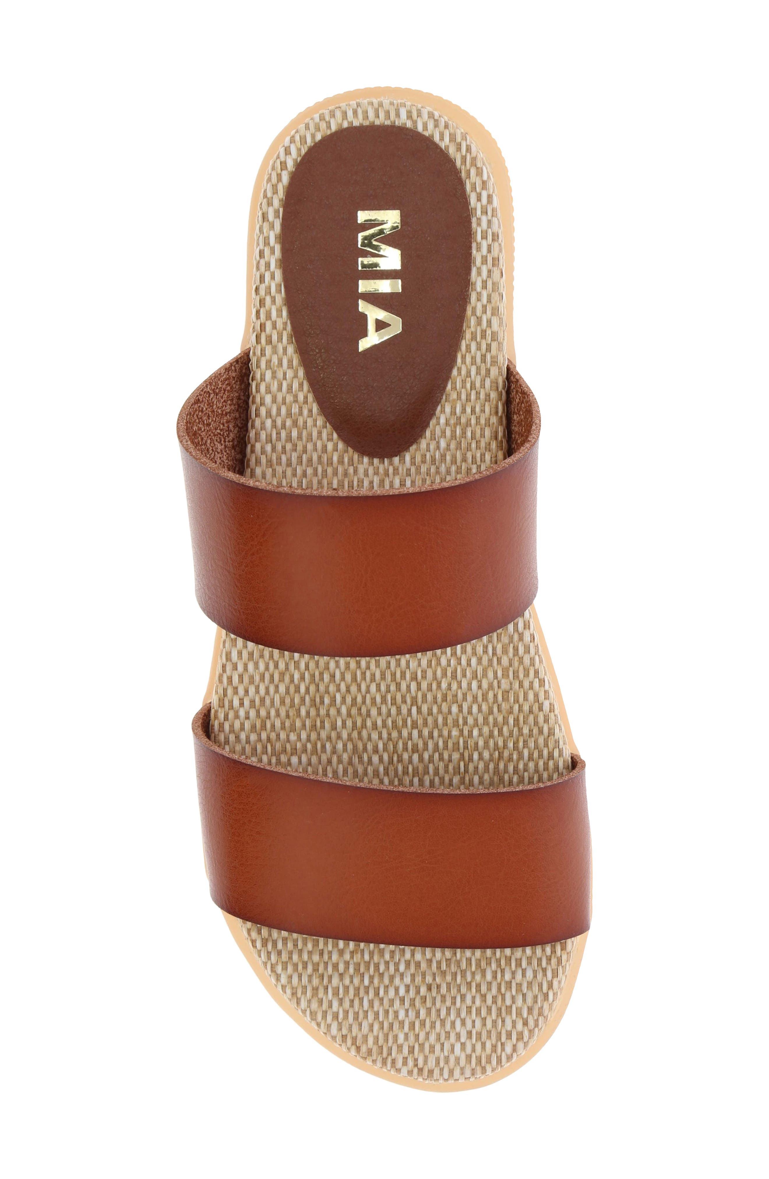 Saige U Platform Sandal, Alternate, color, COGNAC