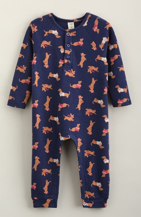 Kids' Cozy Waffle Knit Romper