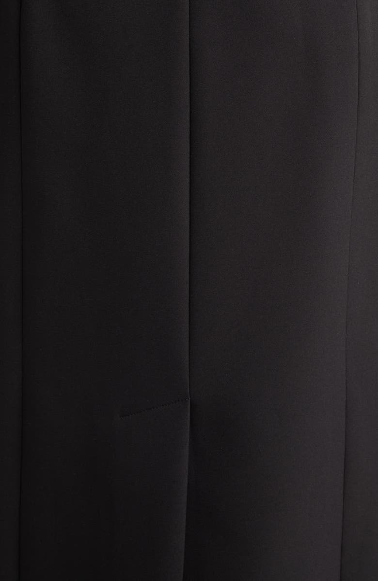 Sandy Liang Sen Bow Cutout Sponge Stretch Suiting Column Dress, Alternate, color, Black