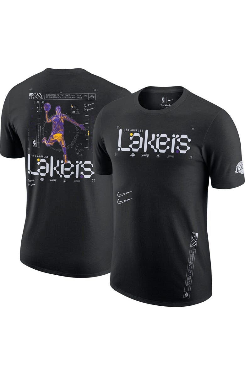 Nike Men's Nike Black Los Angeles Lakers Courtside Air Traffic Control Max90 T-Shirt, Main, color, 