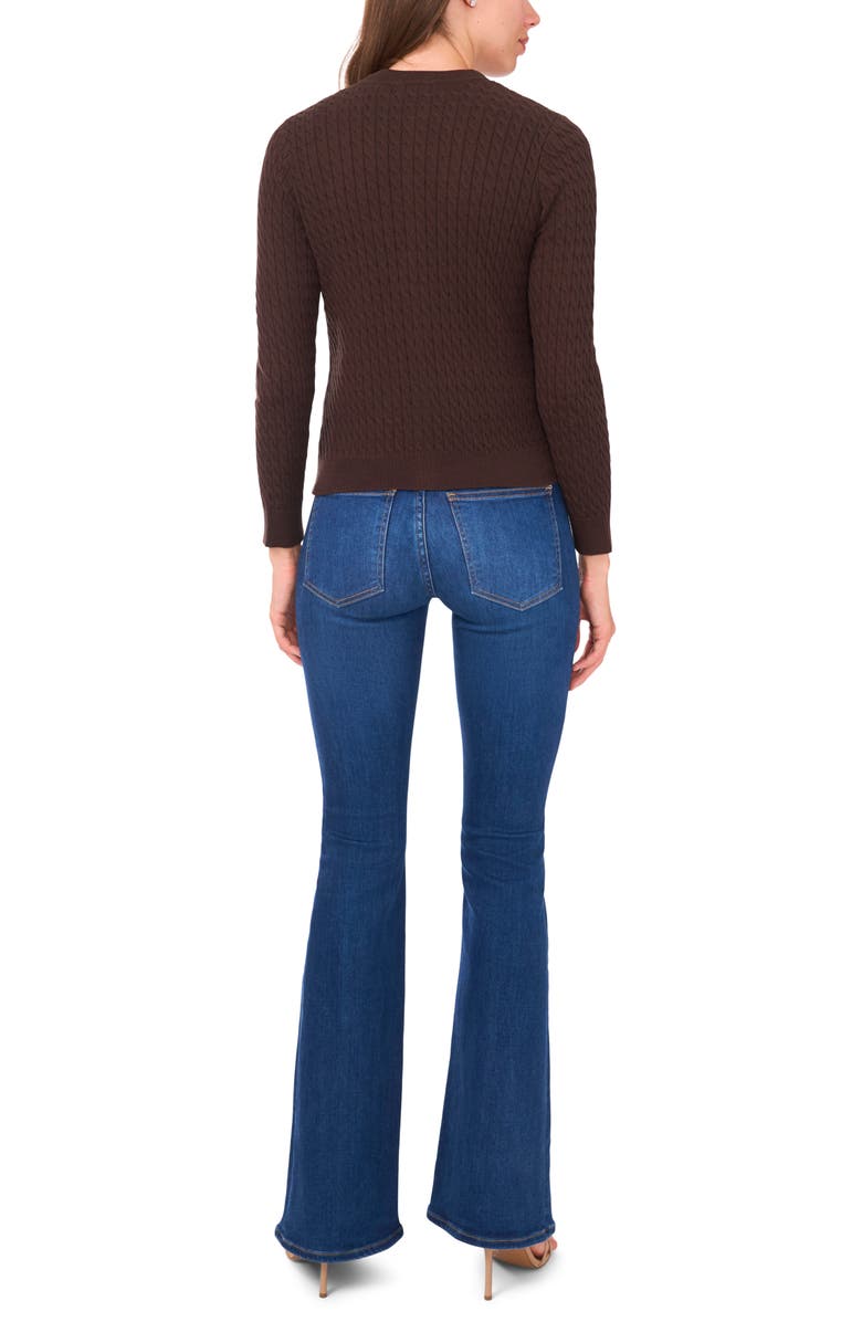 Halogen<sup>®</sup> Cable Stitch Cotton Cardigan, Alternate, color, Delicioso