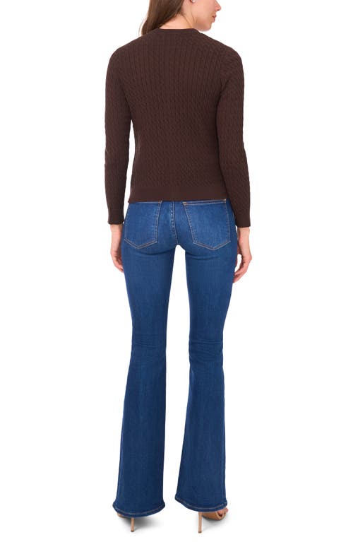 Halogenr Halogen(r) Cable Stitch Cotton Cardigan In Brown
