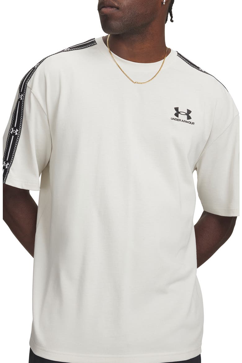 Icon Heavyweight Taped T-shirt, Main, color, SUMMIT WHITE/ BLACK