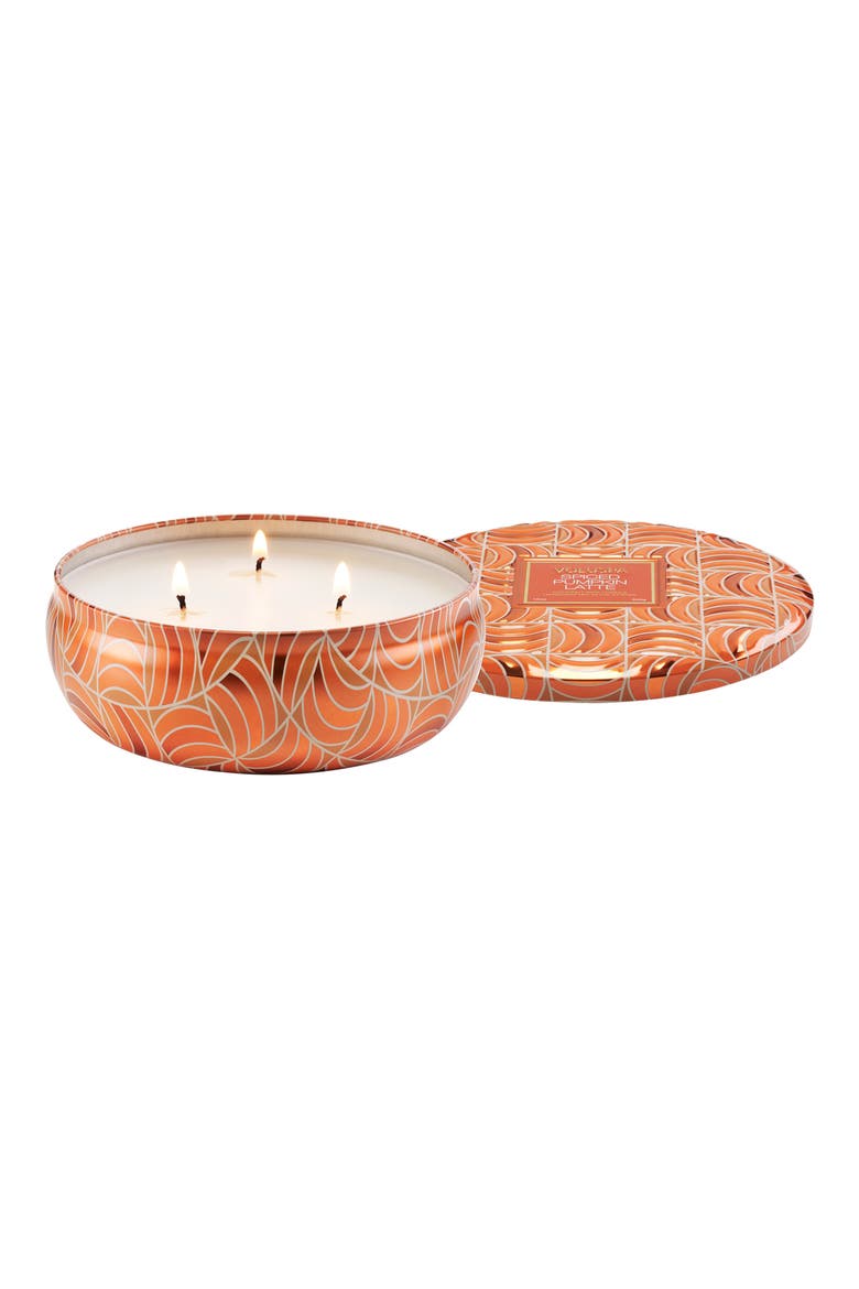 Spiced Pumpkin Latte Candle, Alternate, color, ORANGE