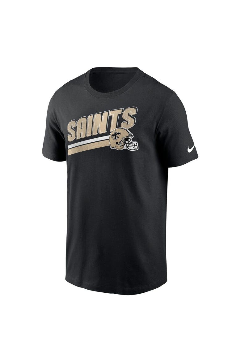 Men's Nike Black New Orleans Saints Essential Blitz Lockup T-Shirt, Alternate, color, Black
