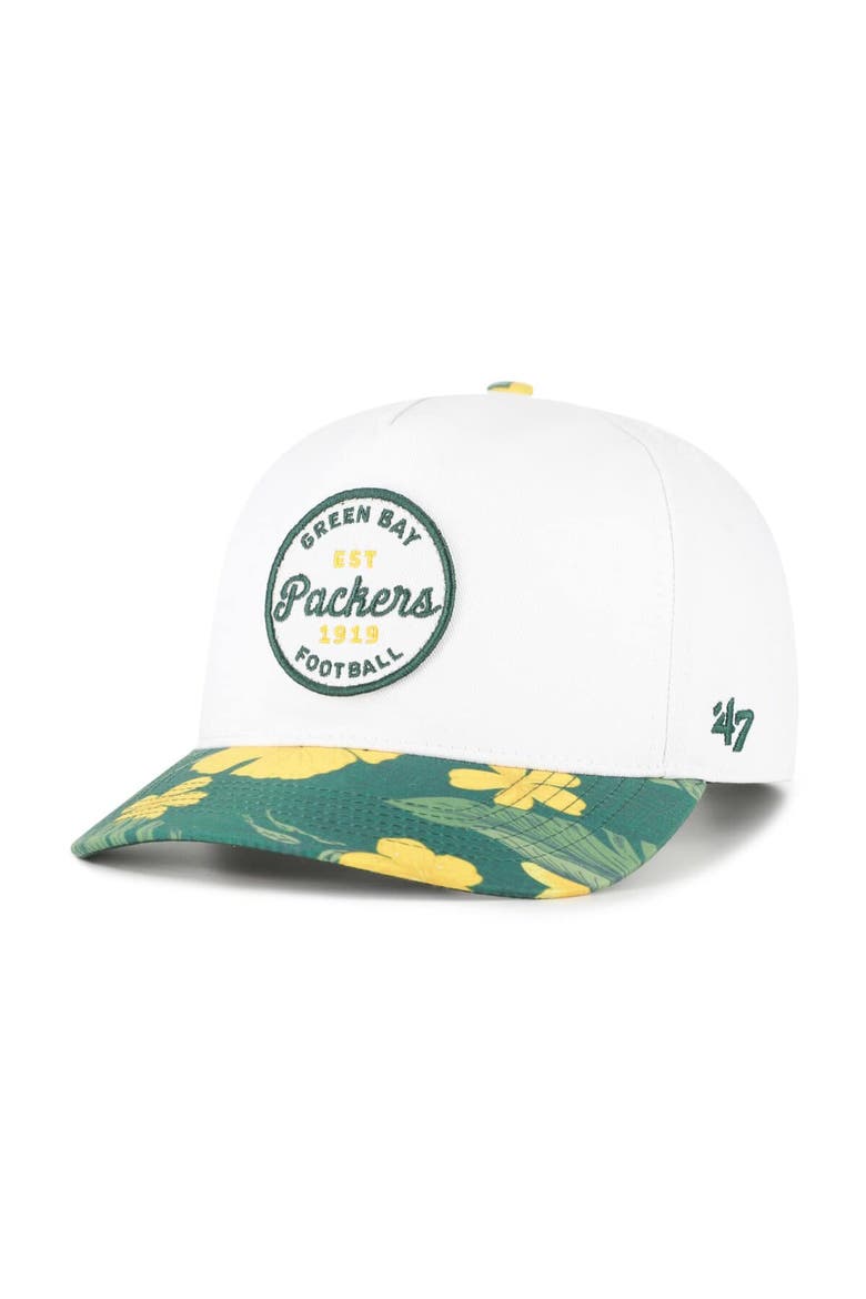 Men's '47 White/Green Green Bay Packers Beach Side Hitch Adjustable Hat, Alternate, color, White