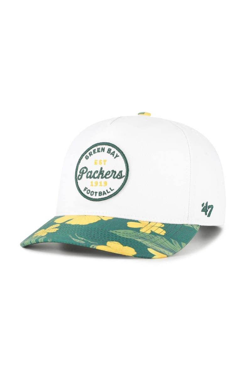 '47 Men's '47 White/Green Green Bay Packers Beach Side Hitch Adjustable Hat, Alternate, color, White
