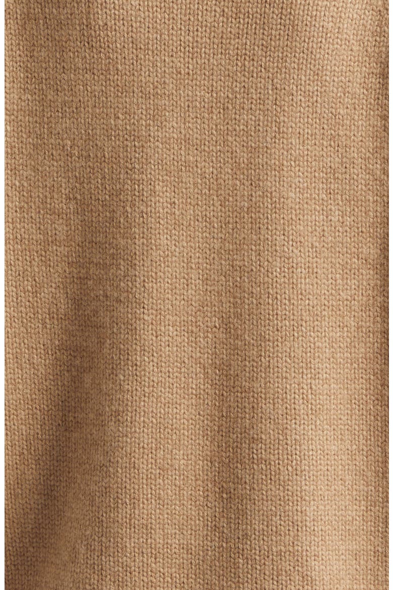 Millis Asymmetric Cashmere & Cotton Quarter Zip Sweater, Alternate, color, PALETTE CAMEL
