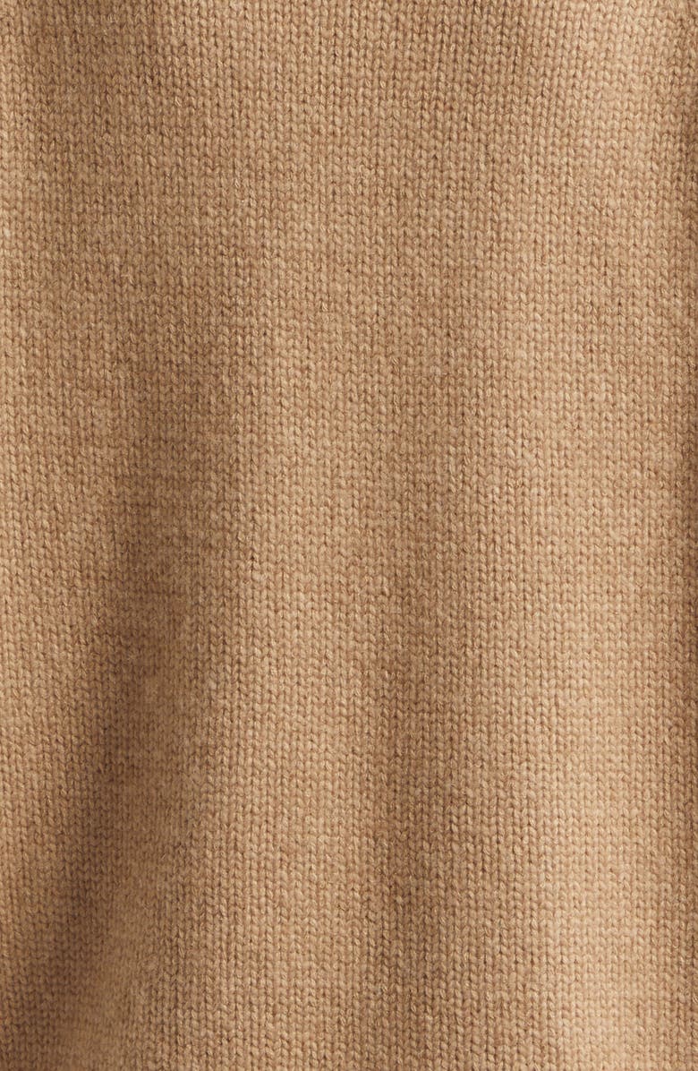 Johnstons of Elgin Millis Asymmetric Cashmere & Cotton Quarter Zip Sweater, Alternate, color, Palette Camel