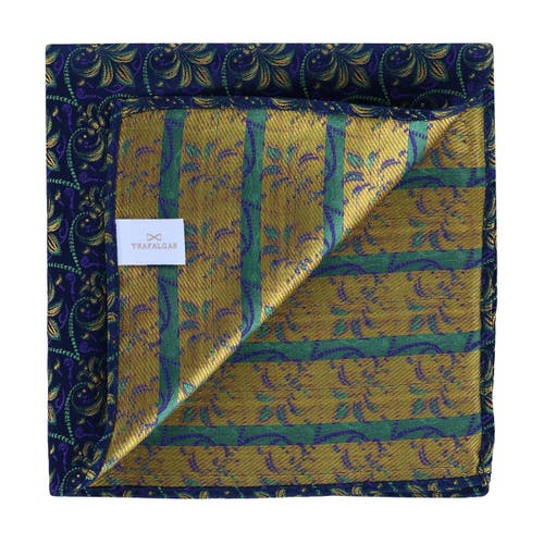 Trafalgar The French Quarter Fleur Dis Lis Silk Novelty Pocket Square
