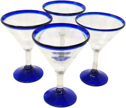 Modern Margarita Glasses - Martini Style - Set of 4