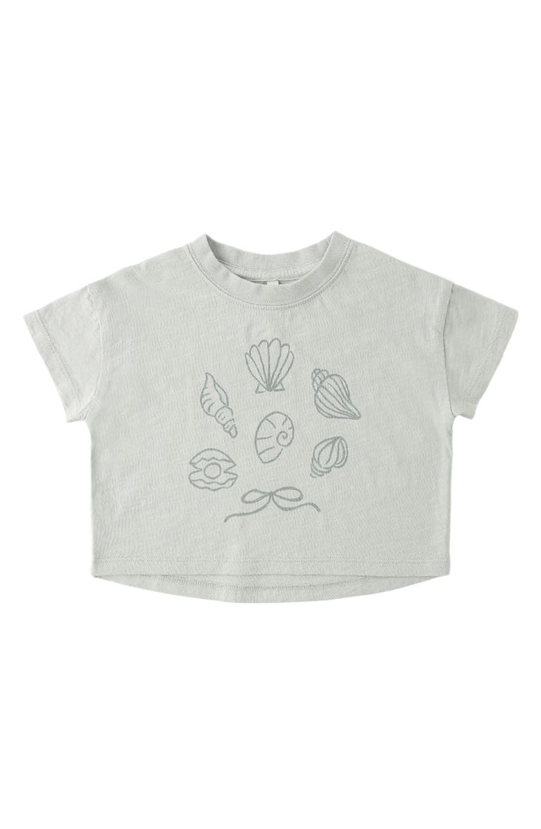 Rylee + Cru Seashells Cotton Graphic T-Shirt, Alternate, color, Seafoam