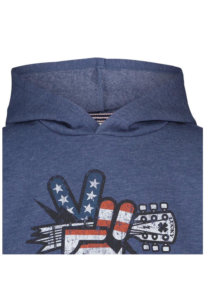 Kids' Victory Graphic Hoodie, Alternate, color, DARK DENIM HEATHER