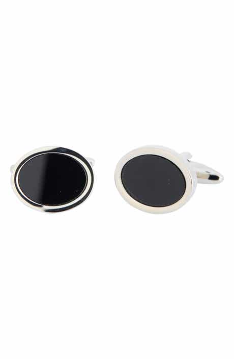 James Michael Onyx Oval Cuff Links