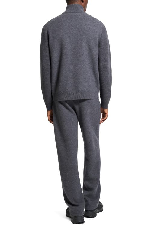 Theory Long Sleeve Relaxed Fit Wool Turtle Neck Sweater In Blue