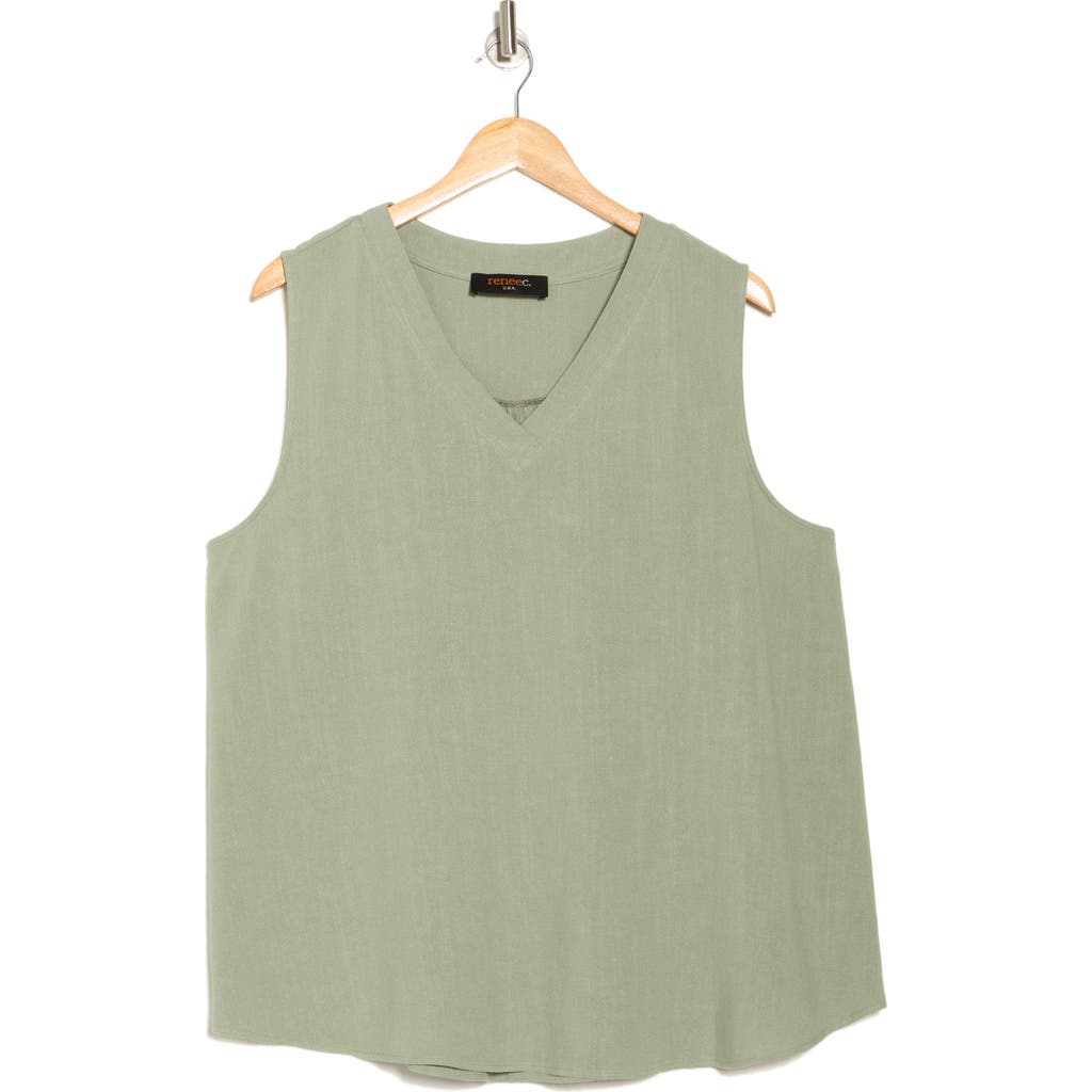 Renee C V-neck Tank In Green