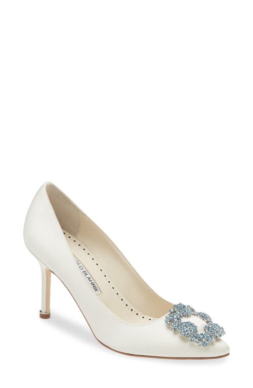 Manolo Blahnik Hangisi 105 Satin Heel In Lcrm 1309