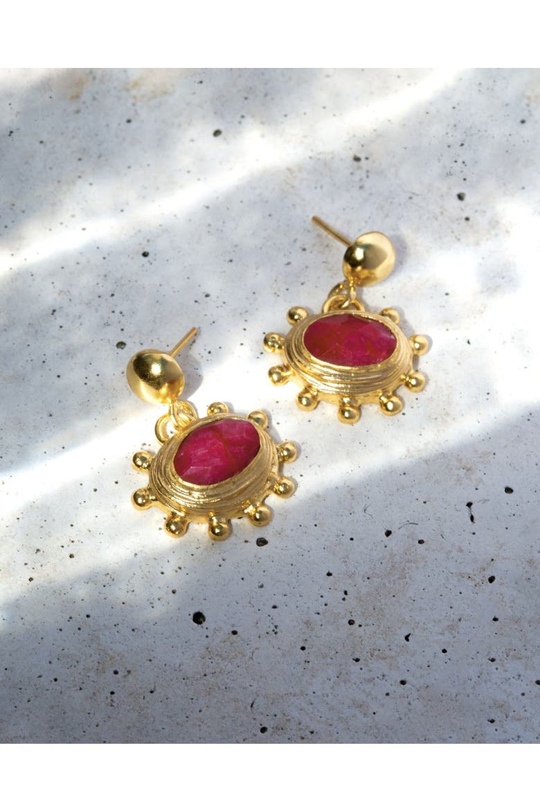 Zand Drop Earrings, Alternate, color, Brass