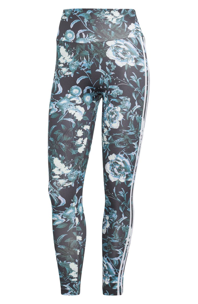 adidas Originals Floral 3-Stripes High Waist Leggings, Alternate, color,