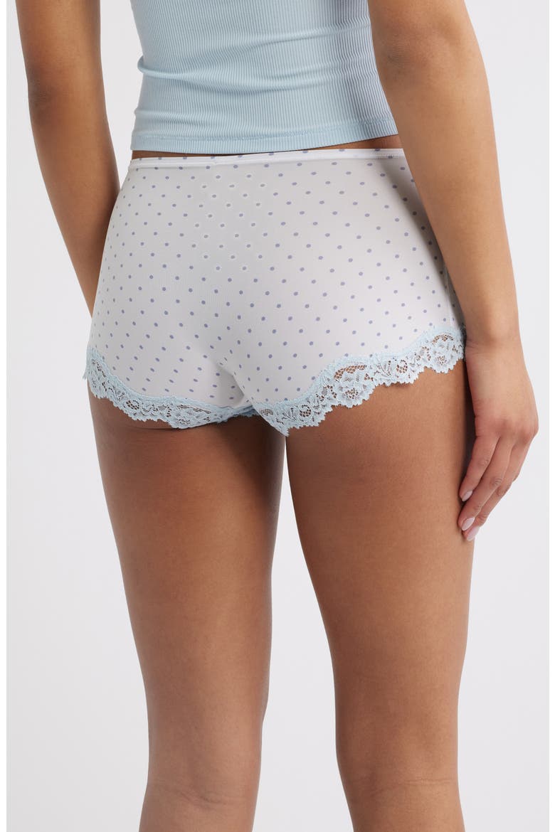 Fits Everybody Lace Boyshorts, Alternate, color, SLATE PIN DOT PRINT