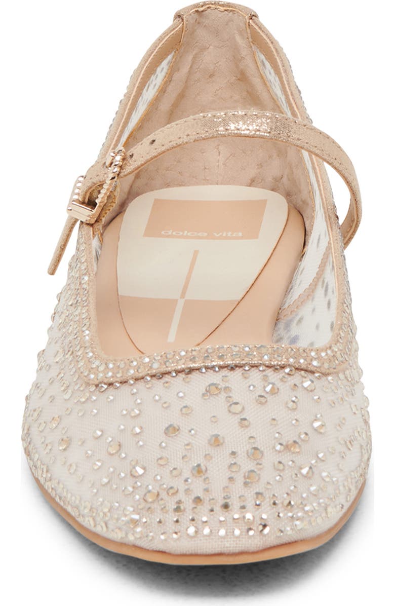 Dolce Vita Ansel Crochet Mary Jane Flat, Alternate, color, Lt Gold Mesh