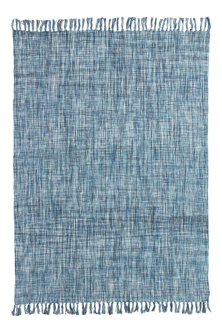 Margate Cotton Throw Blanket, Alternate, color, BLUE
