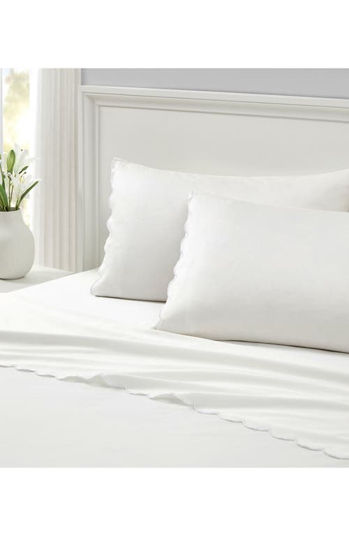 Peri Home Set Of 2 Scallop Cotton Pillowcases In White