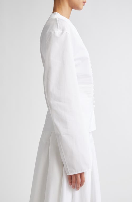 FFORME FFORME YANCY FITTED ORGANIC COTTON POPLIN BUTTON-UP SHIRT