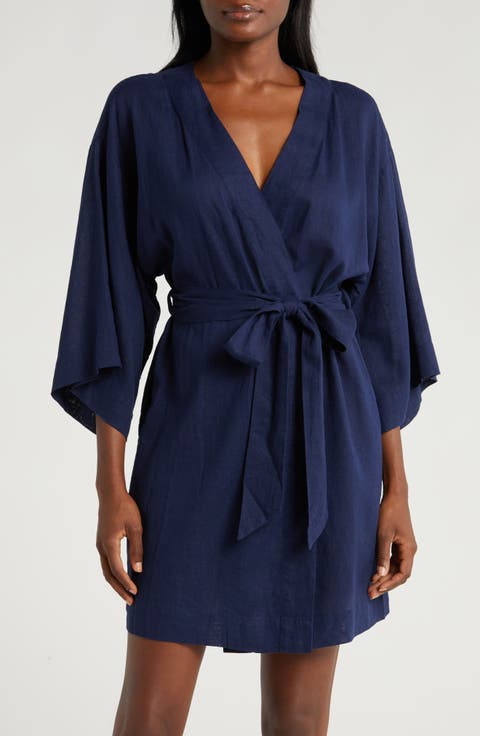 Vacation Linen Blend Robe
