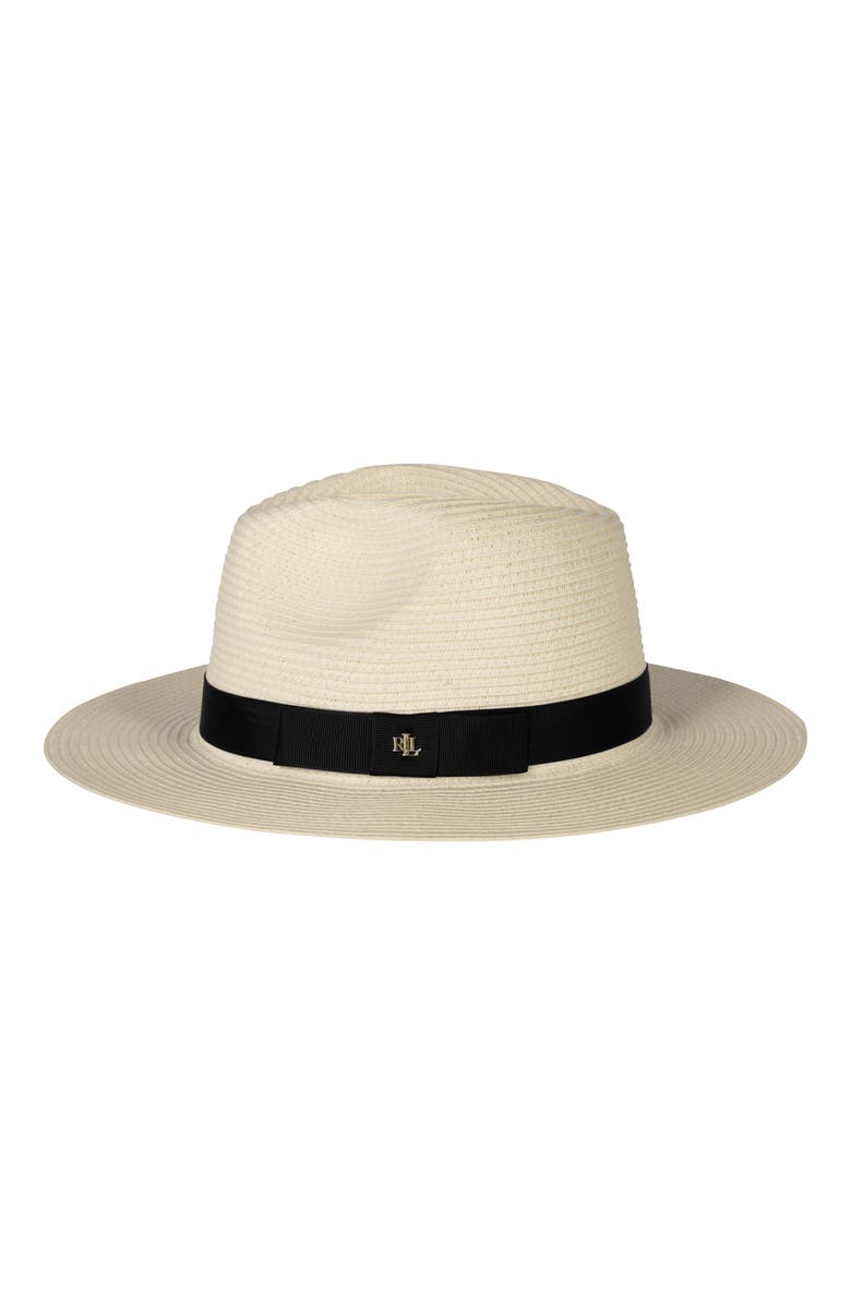 Lauren Ralph Lauren Packable Classic Fedora, Alternate, color, Bone/Black