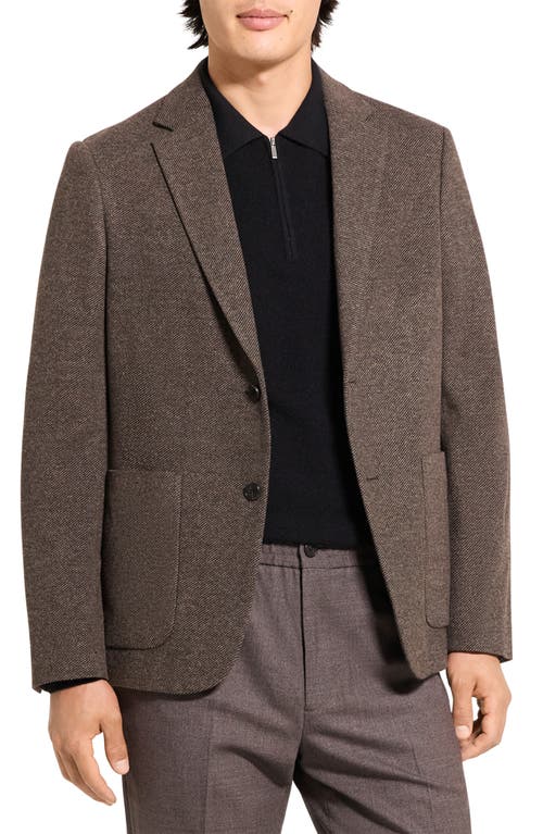 Theory Clinton Textured Knit Twill Sport Coat In Brown