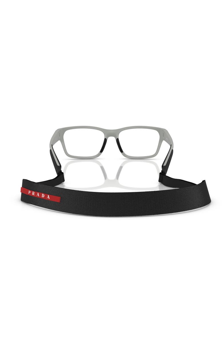 Prada Linea Rossa 54mm Rectangle optical glasses, Alternate, color, Grey