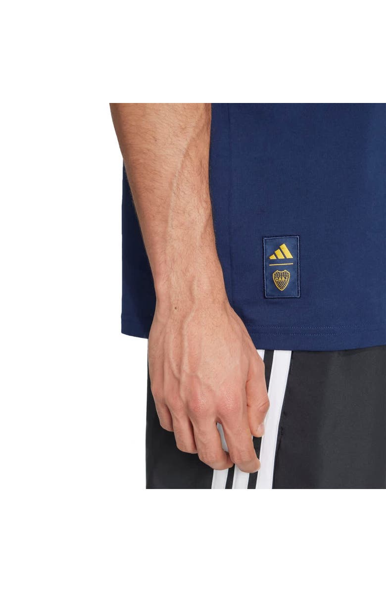 adidas Men's adidas White Boca Juniors Three-Stripes Wordmark T-Shirt, Alternate, color, Navy